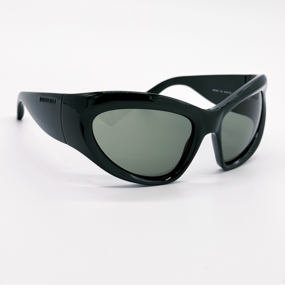 NEW OVERSIZED BALENCIAGA SUNGLASSES, GREEN BALENCIAGA EYEWEAR BB0228S - Picture 9 of 14